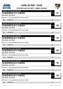 Leil&atilde;o do Adir - Corte