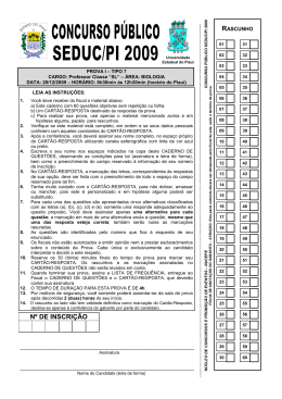 Prova Biologia