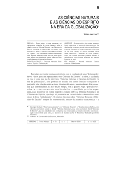 As ci&ecirc;ncias naturais