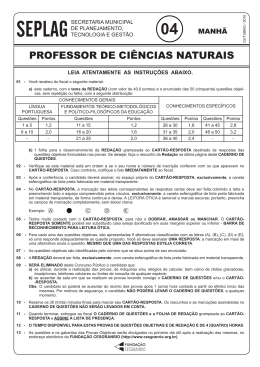 PROVA 04 - PROFESSOR DE CIÊNCIAS NATURAIS.indd