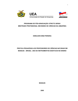 pr&aacute;tica pedag&oacute;gica de professores de ci&ecirc;ncias naturais em manaus