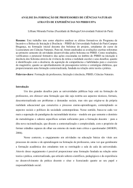 análise da formação de professores de ciências naturais através de