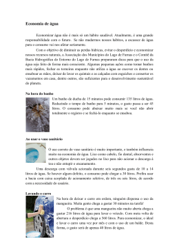 Economia de &aacute;gua