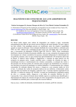 DIAGN&Oacute;STICO DO CONSUMO DE &Aacute;GUA EM