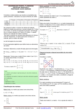 Apostila Matemática I - David - Universidade Federal Fluminense