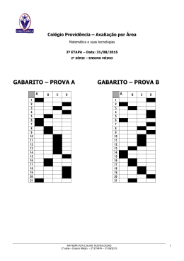 GABARITO – PROVA A GABARITO – PROVA B