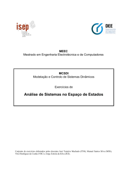 An&aacute;lise de Sistemas no Espa&ccedil;o de Estados