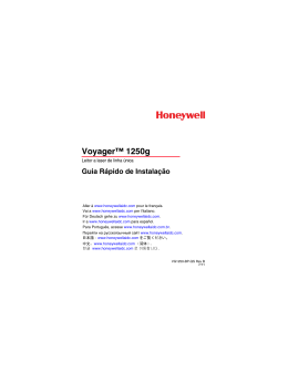 Voyager 1250g Guia Rápido de Instalação