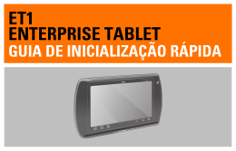 Et1 enterprise Tabletguia de Inicializa&ccedil;&atilde;o R&aacute;pida