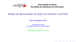 Modelo de apresentação de slides com Beamer e abnTeX2