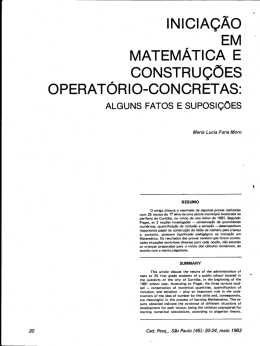 INICIA&Ccedil;&Atilde;O 1 I EIvI MATEMATICA E coNsTRu&Ccedil;&Otilde;Es oPERAT&Oacute;RIo