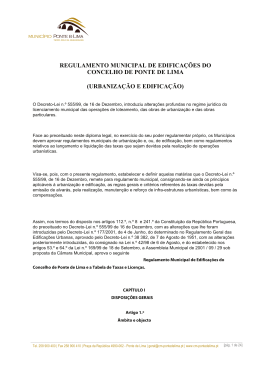 regulamento municipal de edificações do concelho de ponte de lima