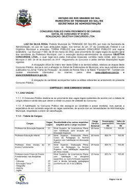 Edital n&deg; 01/2015 - Objetiva Concursos