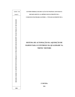 sistema de automa&ccedil;&atilde;o da aquisi&ccedil;&atilde;o de dados para o