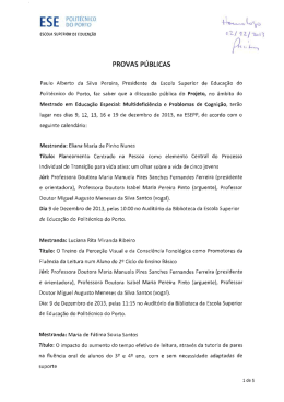 ESE - Escola Superior de Educa&ccedil;&atilde;o do Instituto Polit&eacute;cnico do Porto