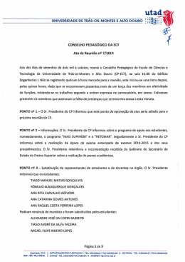 utai f - Escola de Ci&ecirc;ncias e Tecnologias