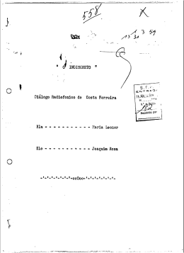 " 0&Iacute; INDISCRETO &ldquo; Di&aacute;logo Rad&iacute;ofonico de Costa Ferreira
