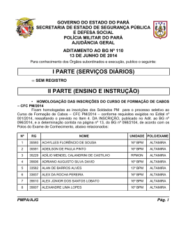 ADIT. BG 110 - De 13 JUN 2014 - Proxy da Polícia Militar do Pará!