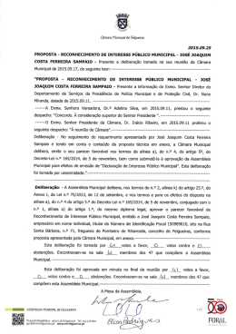RECONHECIMENTO DE INTERESSE PÚBLICO MUNICIPAL