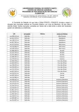 Resultado das Inscri&ccedil;&otilde;es