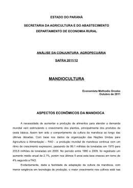 MANDIOCULTURA - Secretaria da Agricultura e Abastecimento