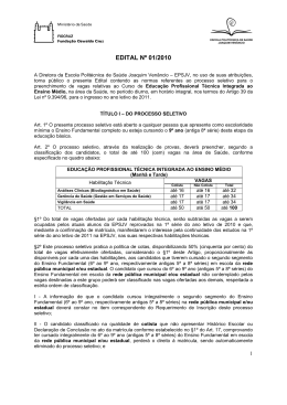 Escola Polit&eacute;cnica de Sa&uacute;de Joaquim Ven&acirc;ncio