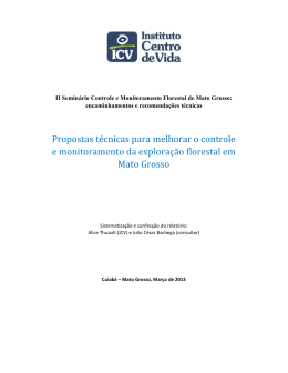 Propostas t&eacute;cnicas para melhorar o controle e monitoramento da
