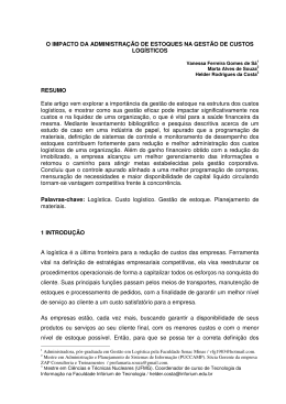 O IMPACTO DA ADMINISTRAÇÃO DE ESTOQUES NA GESTÃO DE