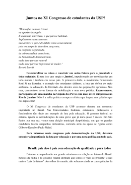 Juntos no XI Congresso de estudantes da USP!