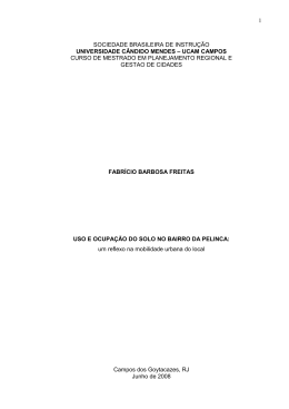 - Mestrado em Planejamento Regional e Gest&atilde;o da Cidade