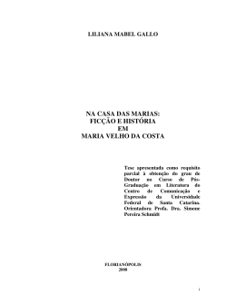 fic&ccedil;&atilde;o e hist&oacute;ria em maria velho da costa