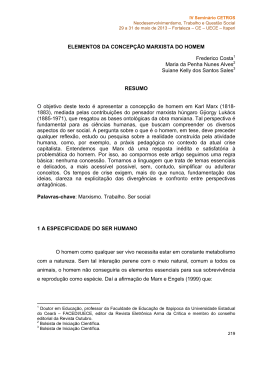 ELEMENTOS DA CONCEP&Ccedil;&Atilde;O MARXISTA DO HOMEM