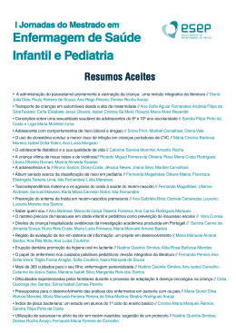Enfermagem de Saúde Infantil e Pediatria