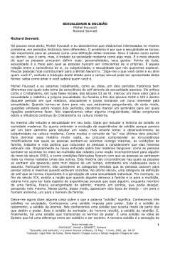 SEXUALIDADE & SOLID&Atilde;O Michel Foucault