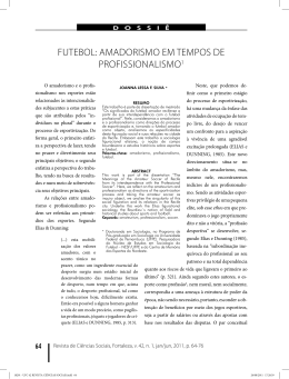 Futebol: amadorismo em tempos de profissionalismo