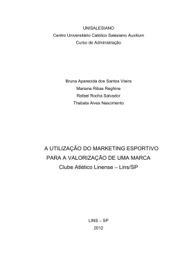 A UTILIZA&Ccedil;&Atilde;O DO MARKETING ESPORTIVO PARA