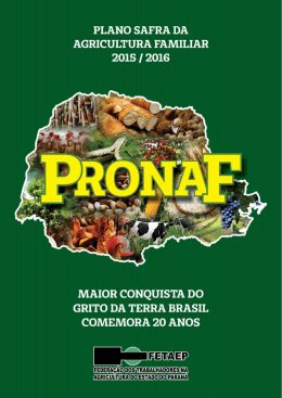 Cartilha do PRONAF - Federação dos Trabalhadores na Agricultura