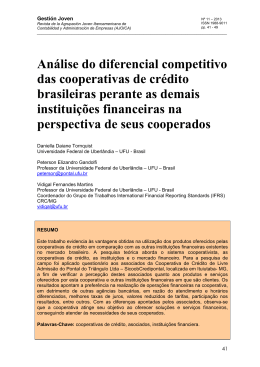An&aacute;lise do diferencial competitivo das cooperativas