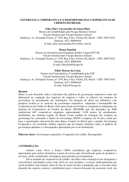 GOVERNAN&Ccedil;A CORPORATIVA E O DESEMPENHO DAS