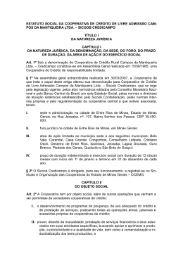 Estatuto Social - SICOOB Credicampo