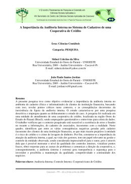 A Import&acirc;ncia da Auditoria Interna no Sistema de