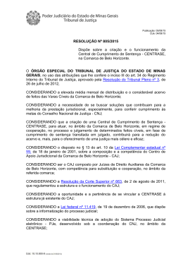 Resolu&ccedil;&atilde;o 805/2015 - Tribunal de Justi&ccedil;a de Minas Gerais