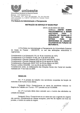 Instrução de Serviço nº 003/2009-PRAP