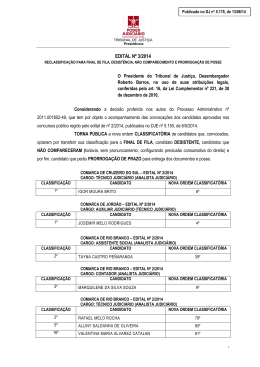 2014 &ndash; Reclassifica&ccedil;&atilde;o