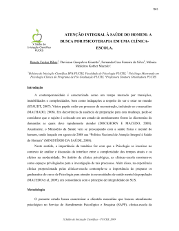ATENÇÃO INTEGRAL À SAÚDE DO HOMEM: A BUSCA