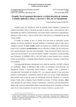 a cr&iacute;tica liter&aacute;ria de Antonio Candido aplicada a Maus