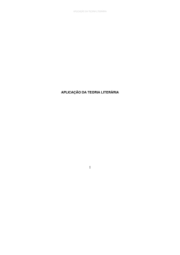APLICA&Ccedil;&Atilde;O DA TEORIA LITER&Aacute;RIA