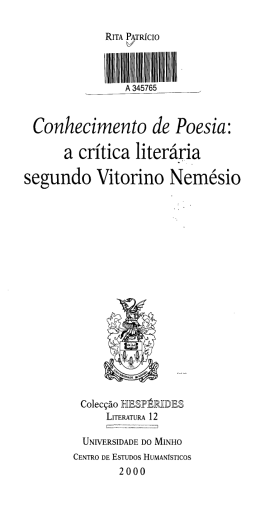 a crítica literária segundo Vitorino Nemésio