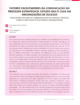 fatores facilitadores da comunica&ccedil;&atilde;o no processo