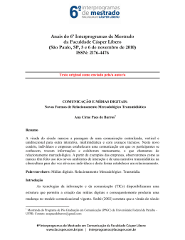 Ana Cirne Paes de Barros - Faculdade C&aacute;sper L&iacute;bero